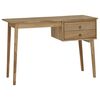 vidaXL Escritorio con 2 cajones madera maciza de teca 110x52x75 cm