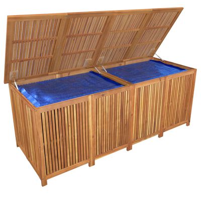 vidaXL Caja de almacenaje de jardín madera maciza acacia 200x80x75 cm