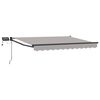 vidaXL Toldo manual retr&aacute;ctil con LEDs Gris Claro 3 x 2,5 m