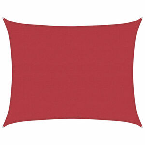 vidaXL Toldo de vela HDPE rojo 160 g/m&sup2; 6x8 m
