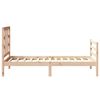 vidaXL Estructura de cama individual con cabecero madera maciza