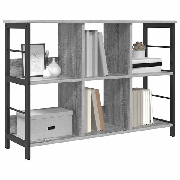 vidaXL Estante de libros Gris Sonoma 102 x 32 x 72,5 cm
