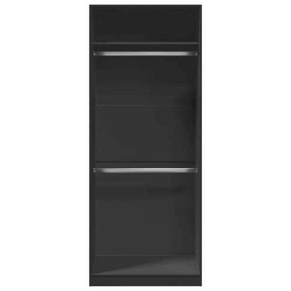 vidaXL Armario de madera de ingenier&iacute;a negro 80x50x200 cm