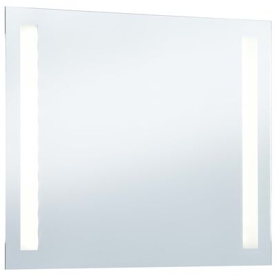 vidaXL Espejo de pared de baño con LED 60x50 cm