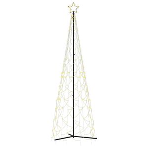 vidaXL &Aacute;rbol de Navidad c&oacute;nico blanco c&aacute;lido, 500 LED, 100 x 300 cm