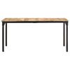vidaXL Mesa de comedor de madera de mango rugosa 160x80x76 cm