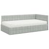 vidaXL Estructura de Cama Esquina con Colch&oacute;n Manual 2 pcs Gris claro