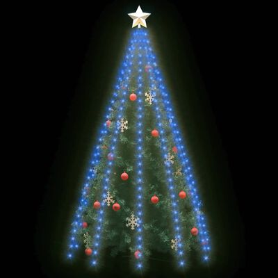 vidaXL Red de luces de árbol de Navidad 300 LEDs azul 300 cm
