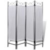 vidaXL Biombo divisor de 4 paneles blanco 160x180 cm