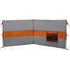 vidaXL Cortaviento de camping impermeable gris naranja 344x120 cm