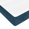 vidaXL Cama box spring con colch&oacute;n terciopelo azul oscuro 160x200 cm