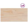 vidaXL Tablero de mesa rectangular 4 uds madera de pino 90x45x1,7 cm