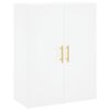 vidaXL Aparador alto madera contrachapada blanco 69,5x34x180 cm