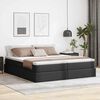 vidaXL Cama con almacenamiento y colch&oacute;n Negro 200 x 200 cm