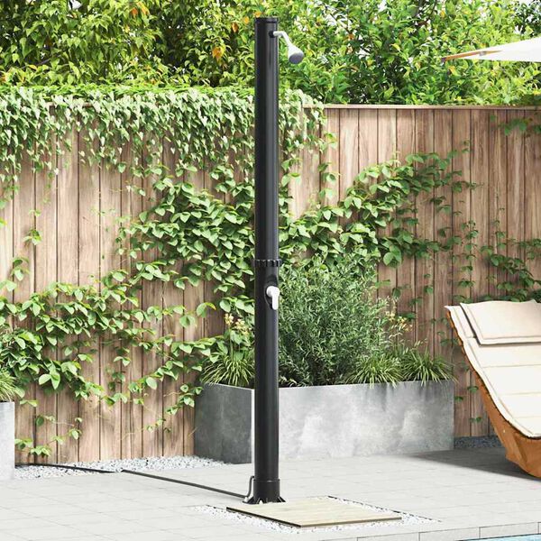 vidaXL Ducha Solar Exterior Negro 217 cm PVC y aluminio