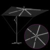 vidaXL Parasol de cantilever tipo plátano Negro 294 x 200 x 254 cm