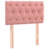 vidaXL Cama box spring con colch&oacute;n terciopelo rosa 80x200 cm