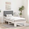 vidaXL Estructura de Cama con Cabecera Tapizada Gris Claro 90 x 200 cm