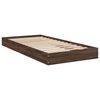vidaXL Estructura de cama sin colch&oacute;n madera marr&oacute;n roble 75x190 cm