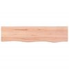 vidaXL Estante de pared madera de roble tratada marr&oacute;n claro 80x20x6cm