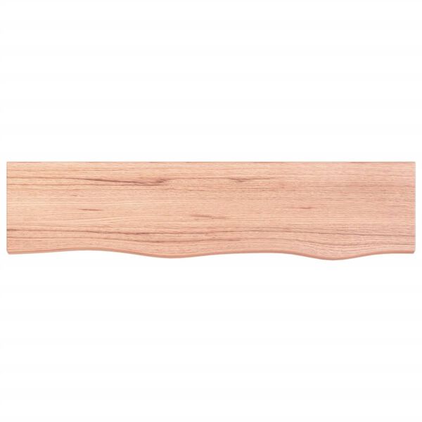 vidaXL Estante de pared madera de roble tratada marr&oacute;n claro 80x20x6cm