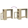 vidaXL Mesa alta bar con estantes madera roble Sonoma 101x40x103,5 cm