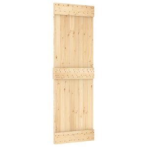 vidaXL Puerta Corredera NARVIK Natural y negro 70 x 210 cm (152,5 cm)