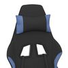 vidaXL Silla gaming tela negro y azul