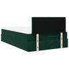 vidaXL Cama otomana con colch&oacute;n 120x190 cm terciopelo verde oscuro