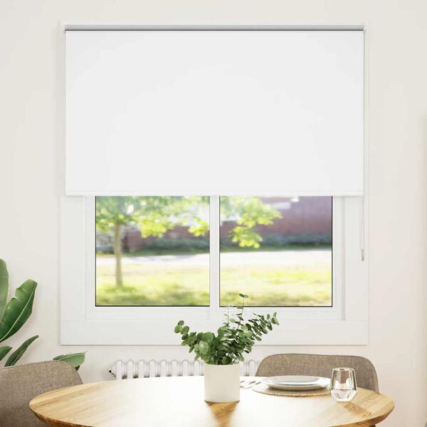 vidaXL Estor Enrollable Opaco Blanco 130x175 cm Tela Ancho 126,6 cm