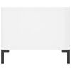 vidaXL Mesa de centro madera contrachapada blanco brillo 90x50x40 cm