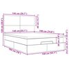 vidaXL Estructura de cama otomana con colch&oacute;n tela crema 140x190cm