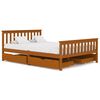 vidaXL Estructura de cama con 4 cajones pino marr&oacute;n miel 140x200 cm