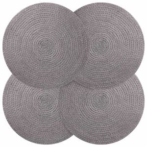 vidaXL Manteles de yute 4 uds. Gris 100% Yute Tossa
