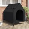 vidaXL Casa para mascotas Manual Negro 110 x 75 x 90 cm Acero