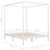 vidaXL Estructura de cama con dosel 2 cajones pino blanco 180x200 cm
