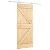 vidaXL Puerta Corredera Natural y Blanco 85 x 210 cm