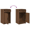 vidaXL Mesa de tocador con caj&oacute;n 2 pcs Marr&oacute;n 50 x 41 x 135 cm