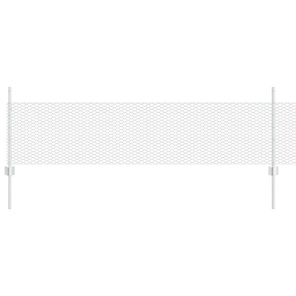 vidaXL Valla con Poste Plateado 0,5 x 10 m Acero