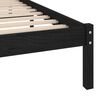 vidaXL Estructura de cama individual pequeña sin colchón madera negro