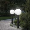 vidaXL Balizas de luz, 3 unidades, 80 cm, color negro, IP44
