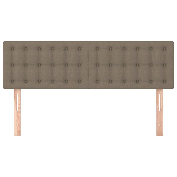 vidaXL Cabeceros tela gris taupe 144x5x78/88 cm