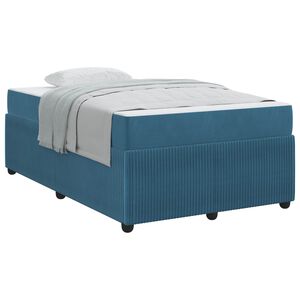 vidaXL Estructura de cama con colch&oacute;n Azul 120 x 190 cm tela