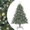 vidaXL &Aacute;rbol de Navidad artificial Verde 210 cm PVC, Pl&aacute;stico y Acero