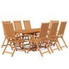 vidaXL Juego de comedor para jard&iacute;n 9 piezas 160-240 cm