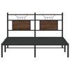 vidaXL Estructura de cama sin colch&oacute;n madera marr&oacute;n roble 150x200 cm