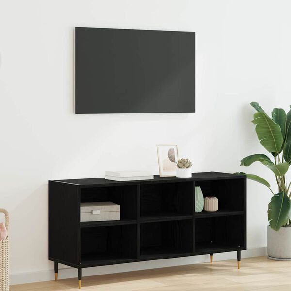vidaXL Gabinete de TV Roble Negro 103,5 x 30 x 50 cm