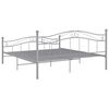 vidaXL Estructura de cama sin colch&oacute;n metal gris 160x200 cm