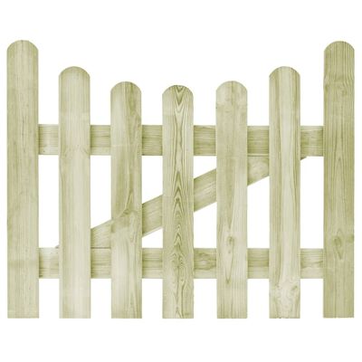 vidaXL Puerta de valla de madera de pino impregnada 100x80 cm