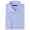 vidaXL Camisa de vestir de hombre talla S rayas blanca y azul claro